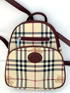 Burberry Blue Label Nova Check Plaid Backpack Y2K Vintage Japan Exclusive